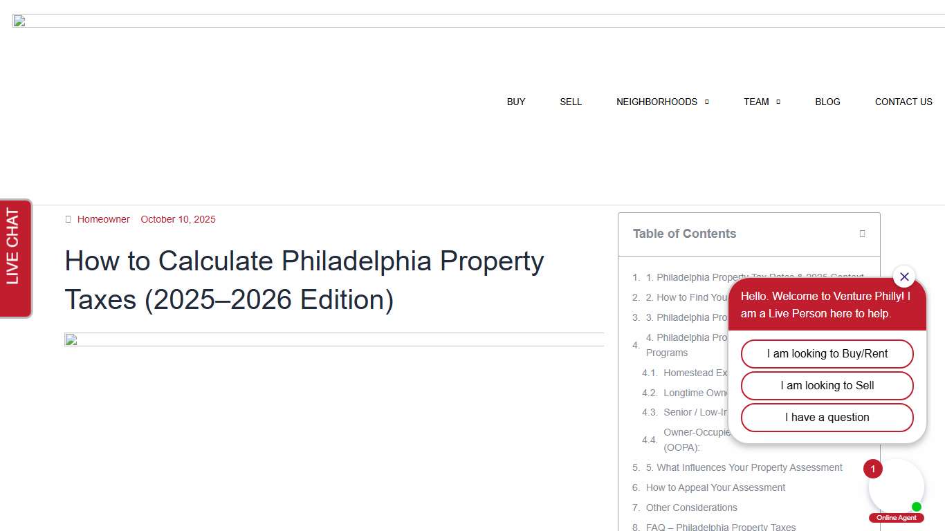 How to Calculate Philadelphia Property Taxes (2025–2026 Edition) - Venture Philly Group Philadelphia Realtors